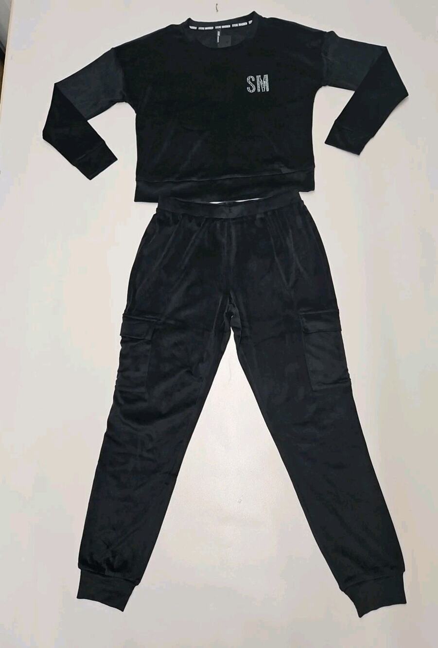 Steve Madden 2 Piece Pajama Set Size Medium Color Black New